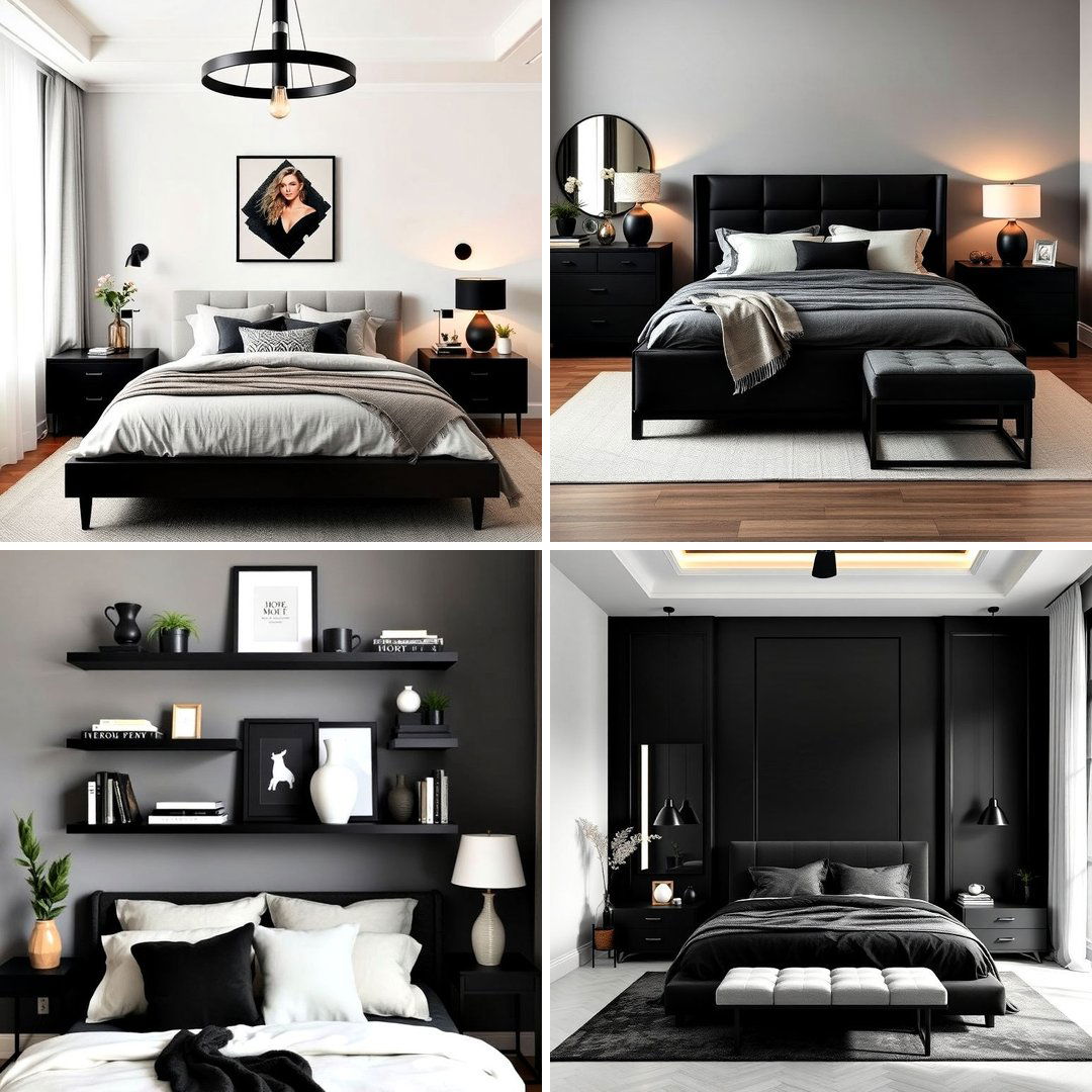 20 Matte Black Bedroom Ideas for a Sleek Look