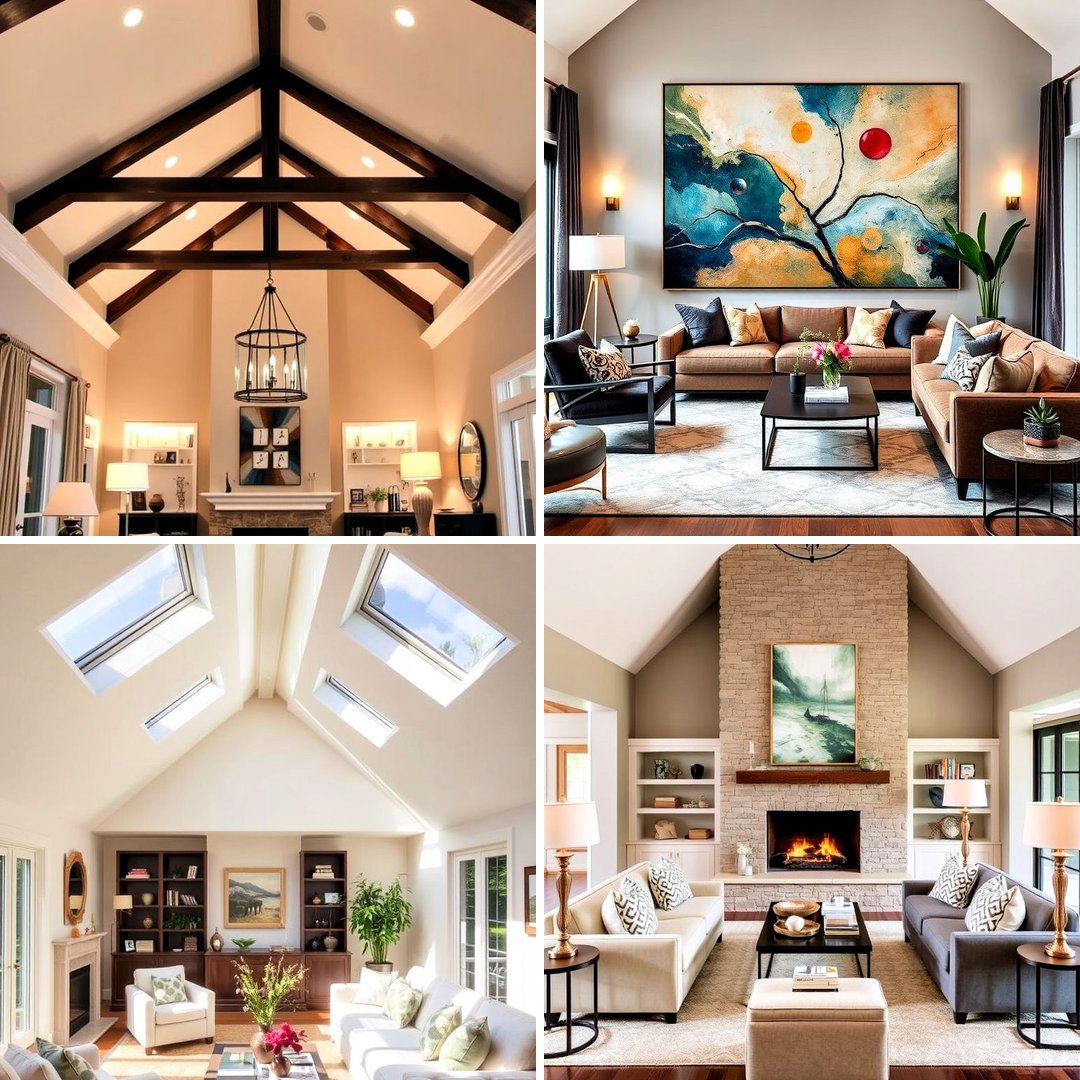 20 Open Concept Vaulted Ceiling Living Room Ideas