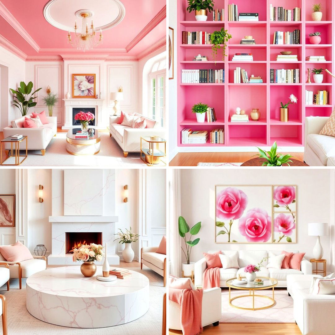 20 Pink and White Living Room Ideas for a Cozy Look