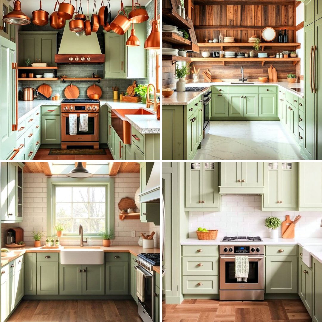 20 Rustic Sage Green Kitchen Cabinets Ideas