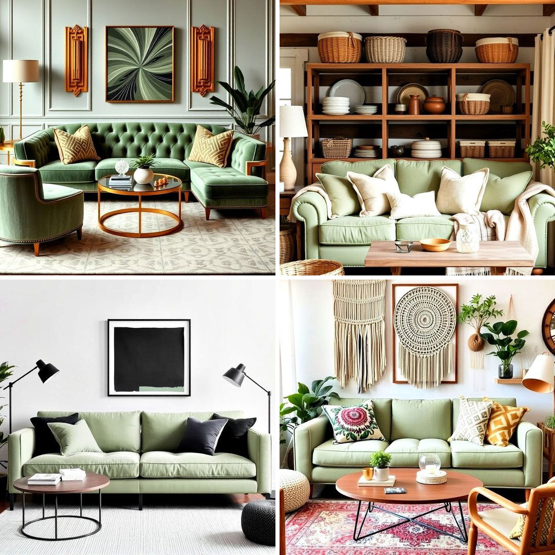 20 Sage Green Couch Living Room Ideas for Serenity