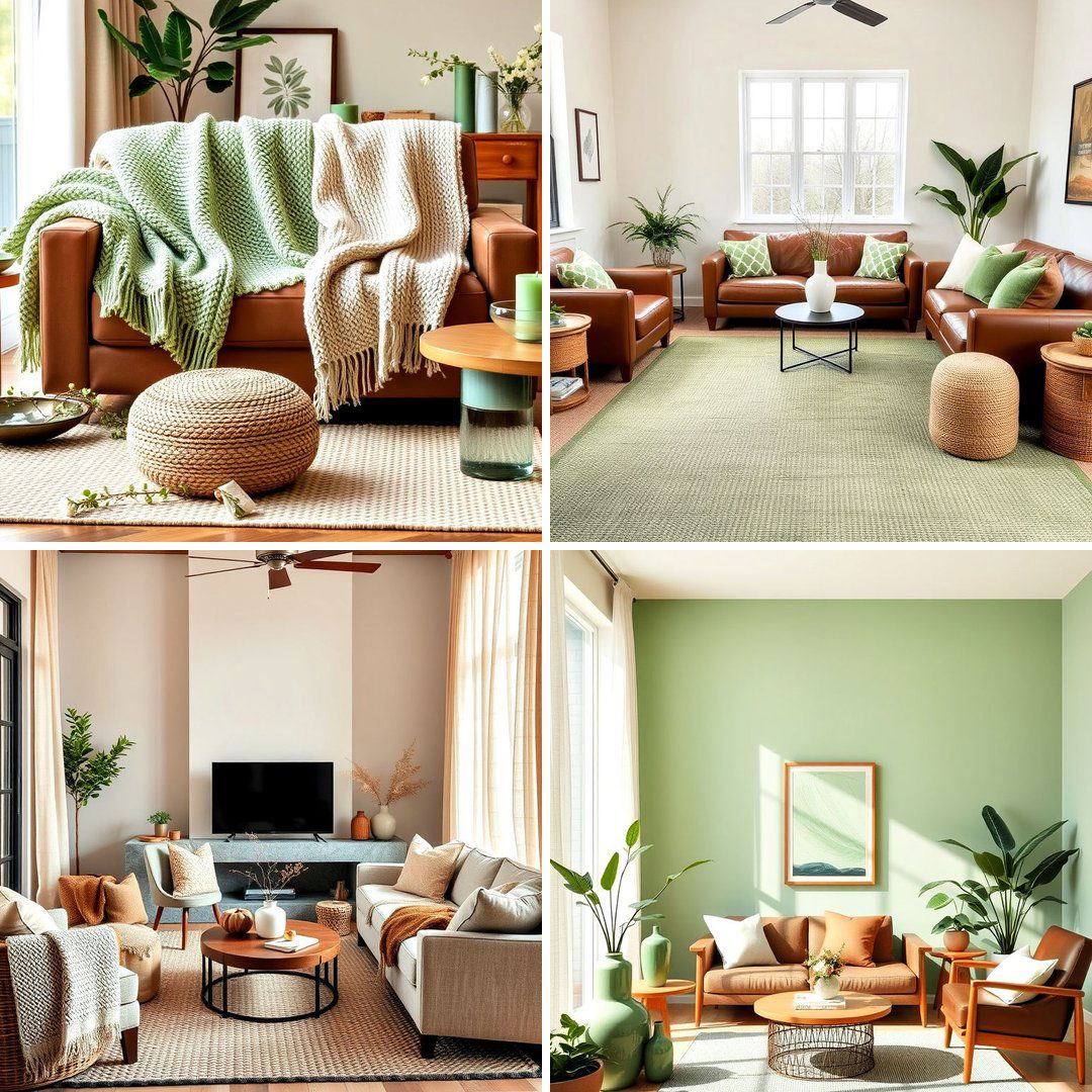 20 Sage Green and Brown Living Room Ideas for Balance
