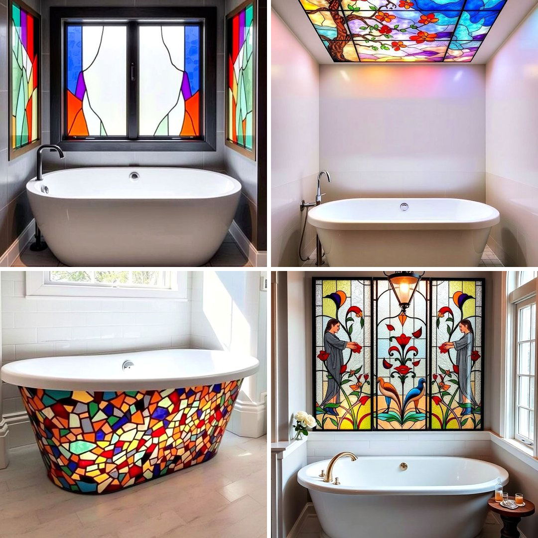 20 Stained Glass Bathtub Ideas for a Luxurious Bathroom