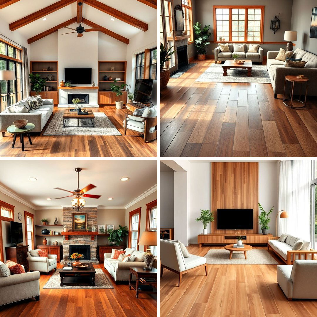 25 Beautiful Living Room Wood Floor Ideas