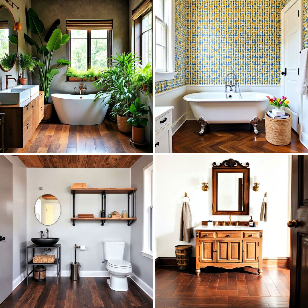 25 Dark Wood Floor Bathroom Ideas for a Cozy Retreat