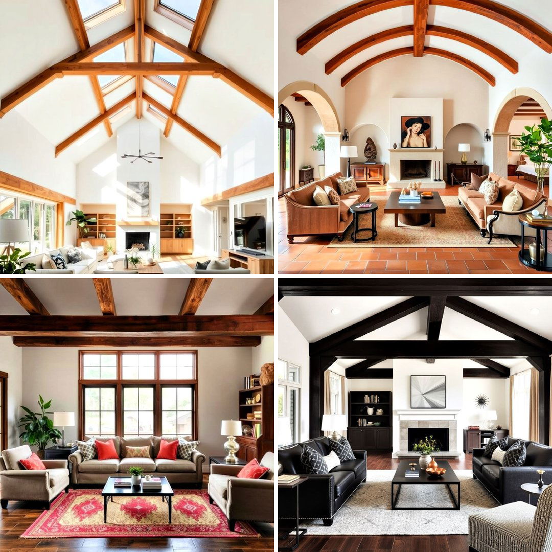 25 Exposed Beam Living Room Ideas for Rustic Charm