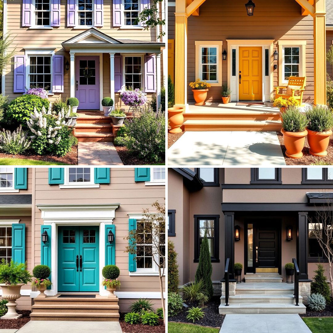 25 Exterior Taupe House Color Combinations for a Timeless Look