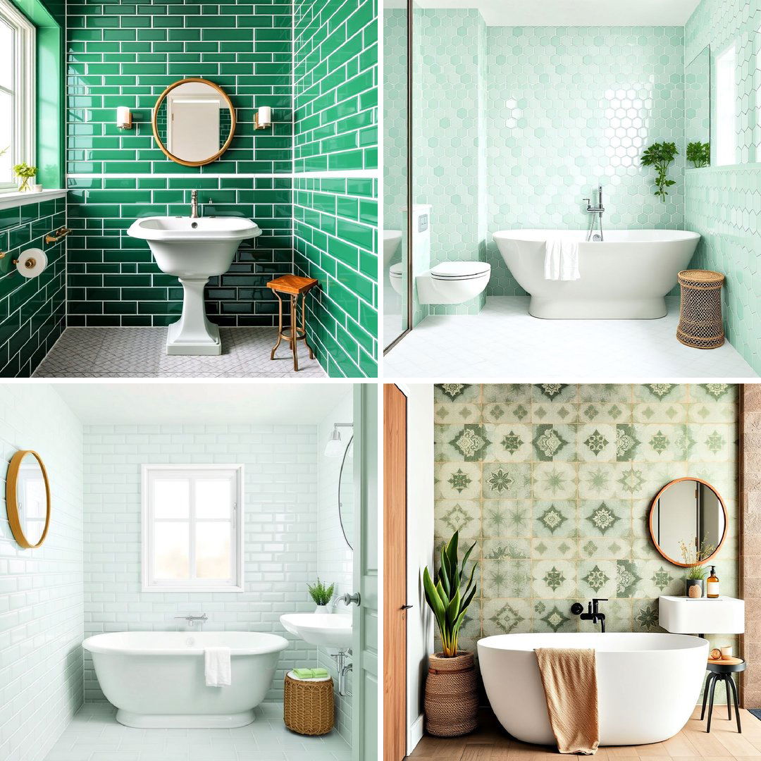 25 Green Tile Bathroom Ideas for a Fresh Look