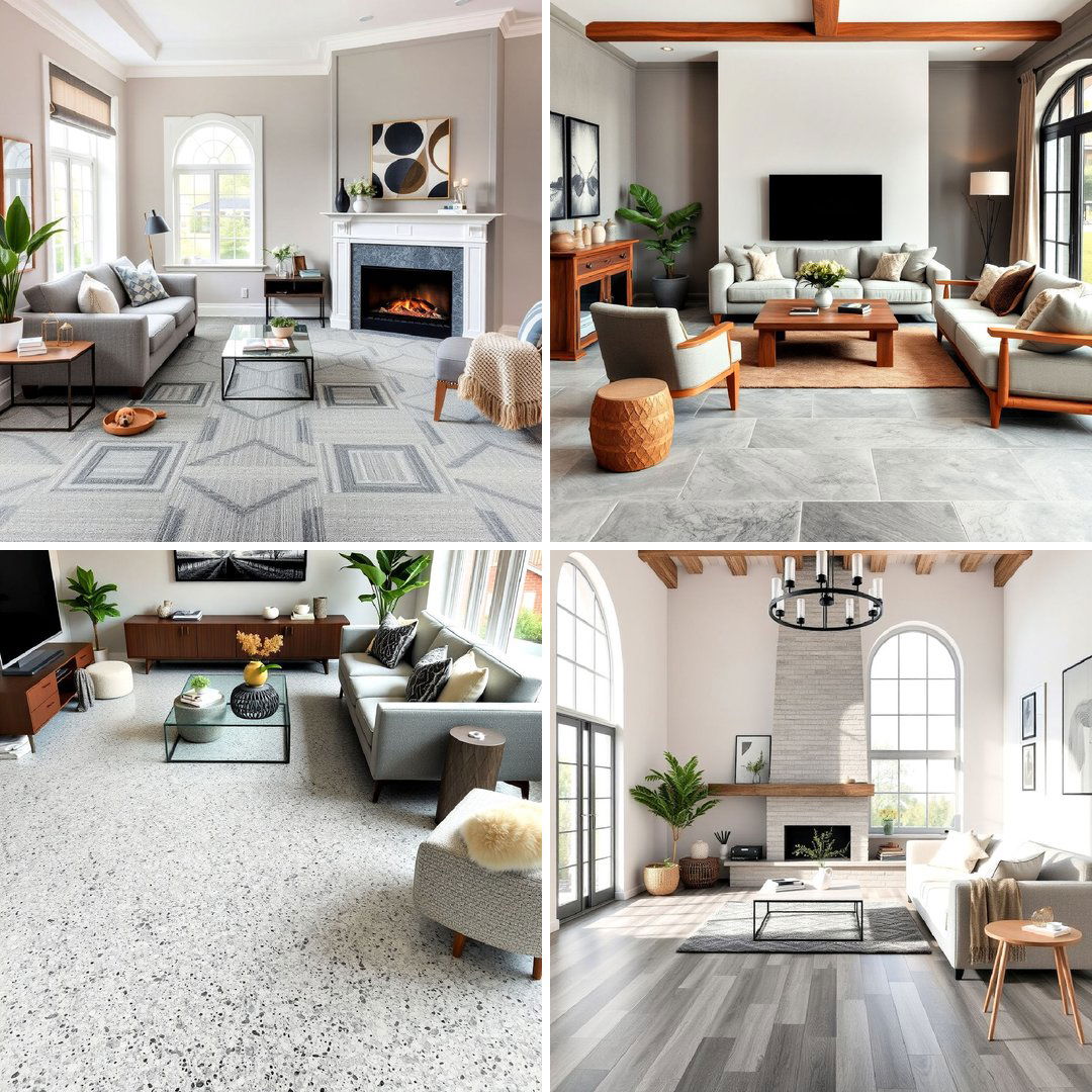 25 Grey Flooring Living Room Ideas for Modern Homes