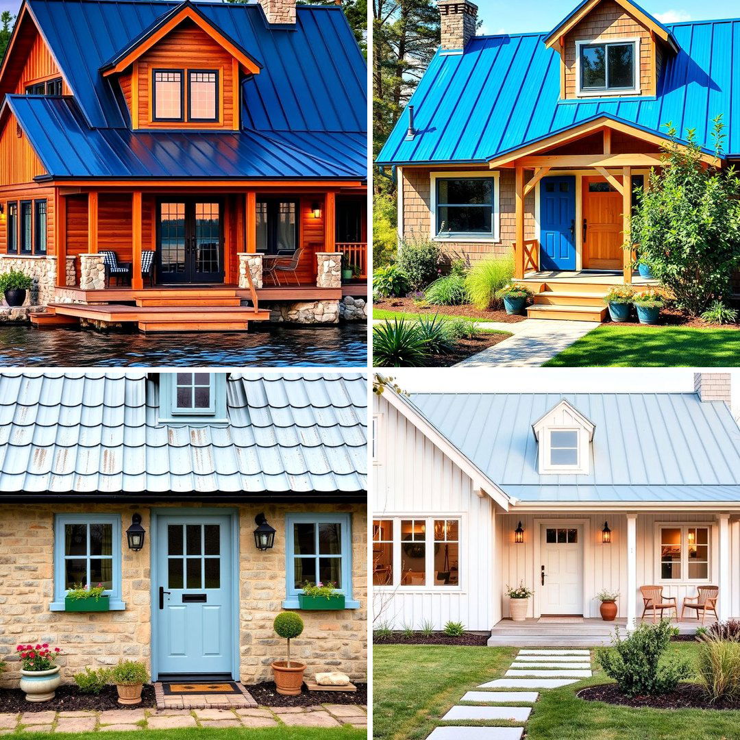 25 Houses With Blue Metal Roofs: Modern & Timeless