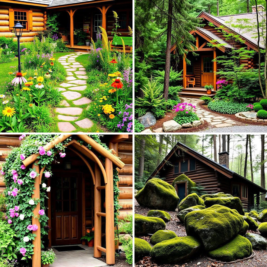 25 Log Cabin Landscaping Ideas for Rustic Appeal