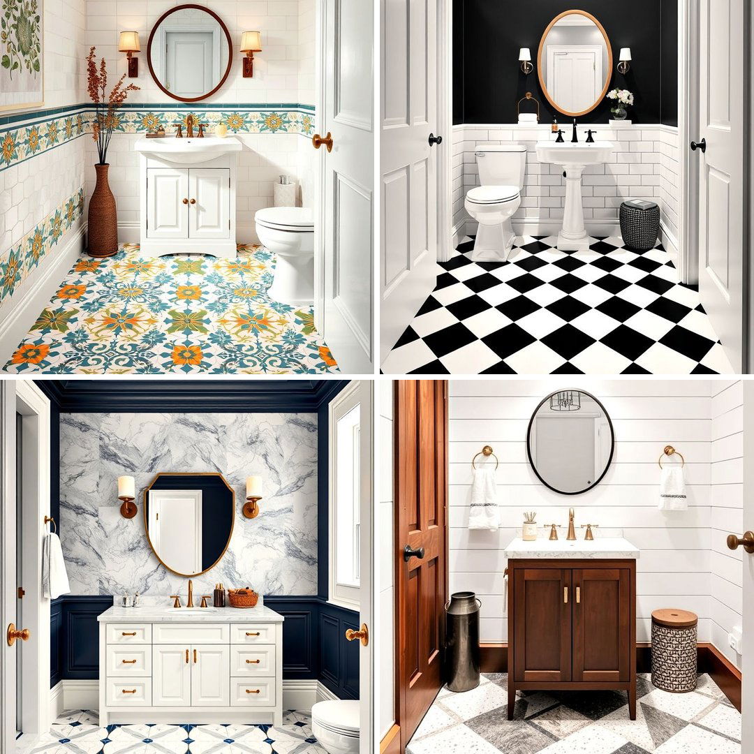 25 Powder Room Floor Tile Ideas for a Stunning Look