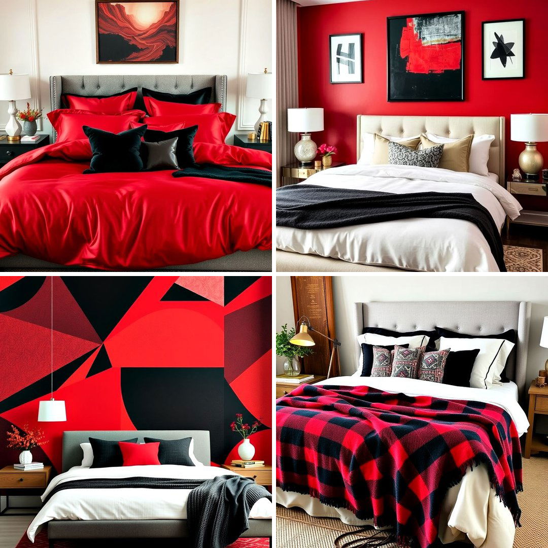 25 Red and Black Bedroom Ideas for a Bold Statement