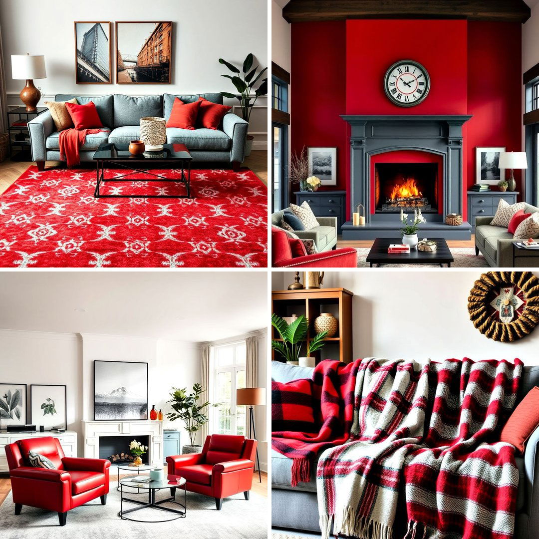 25 Red and Grey Living Room Ideas for a Modern Look