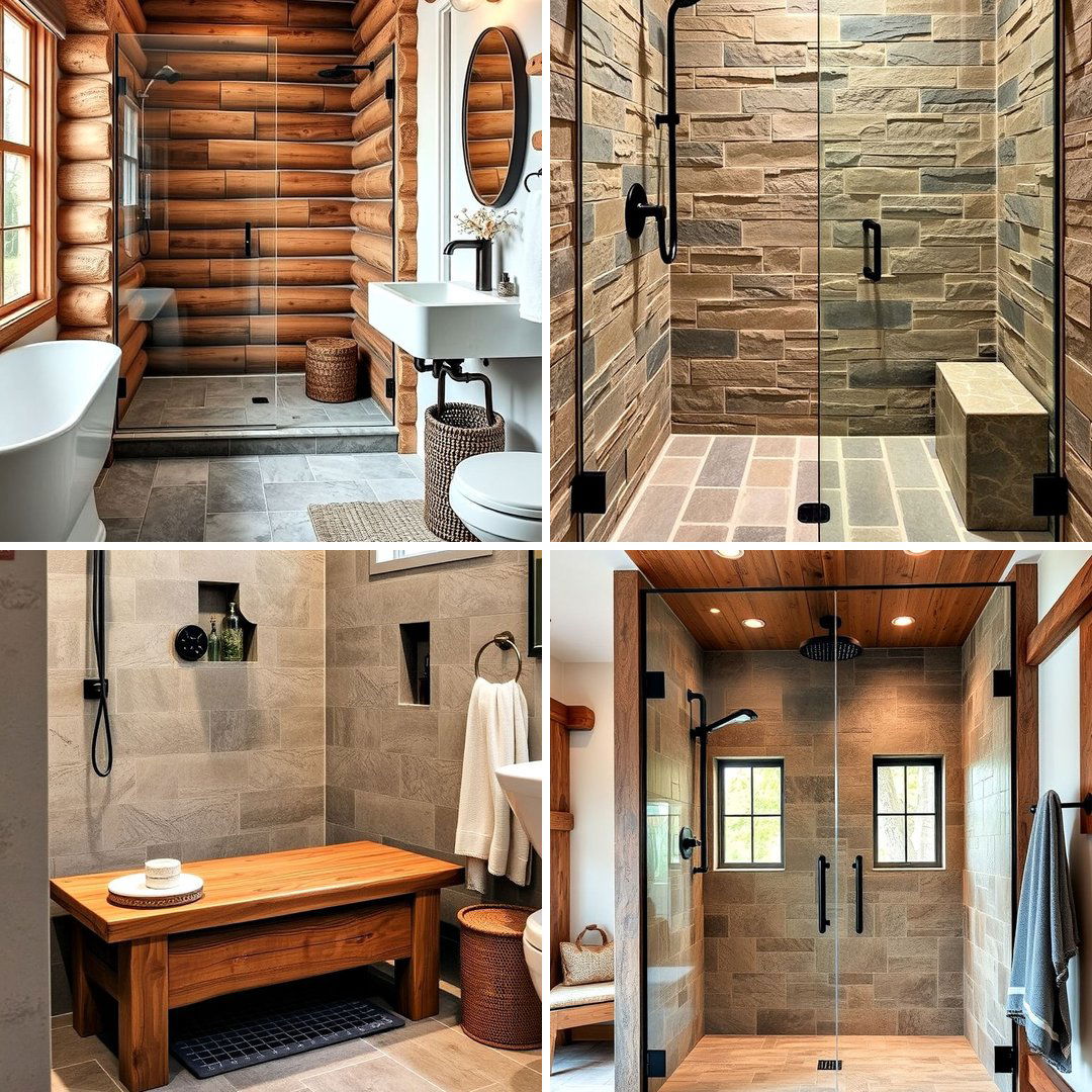 25 Rustic Walk-in Shower Ideas for a Cozy Bathroom