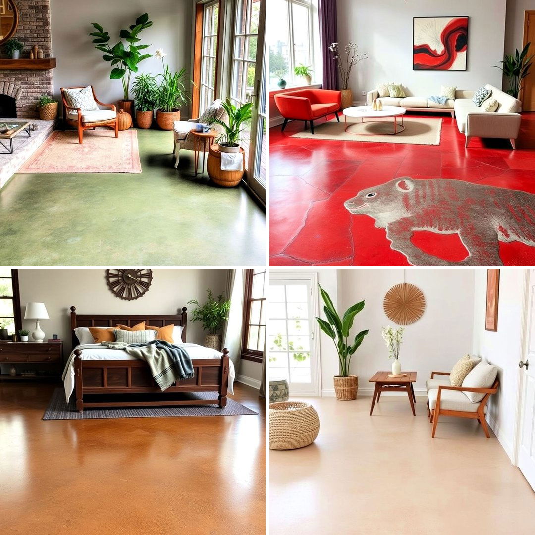 25 Stained Concrete Floors for Modern Interiors