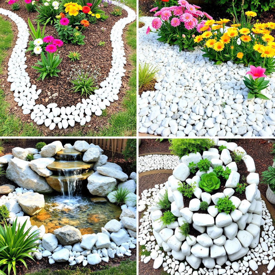 25 White Rock Landscaping Ideas for a Serene Yard