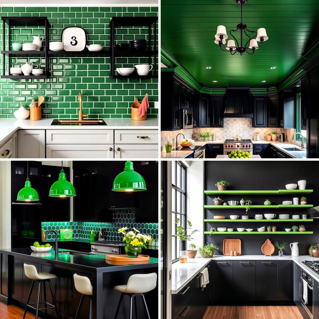 30 Black and Green Kitchen Ideas for a Modern Twist