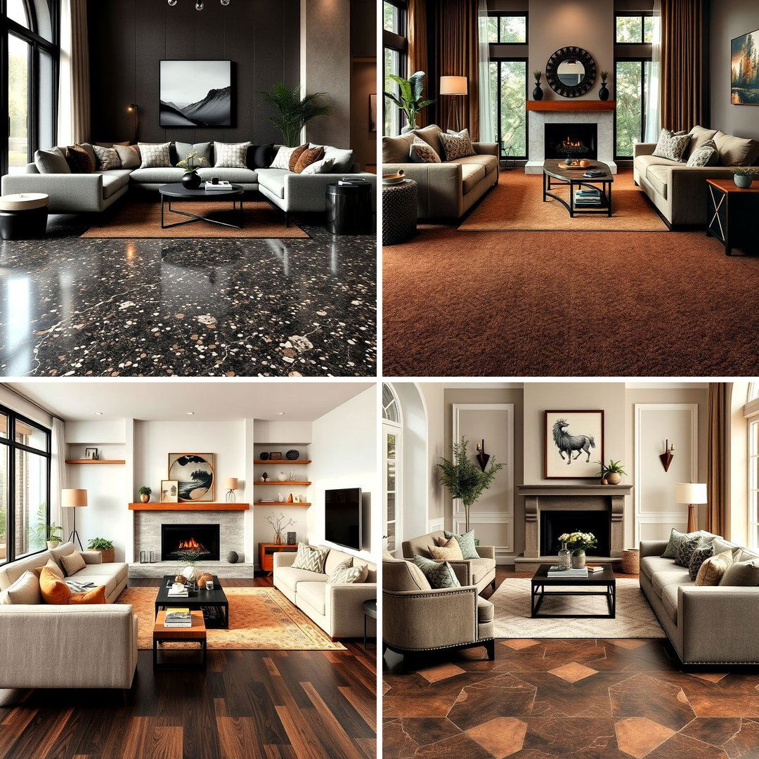 30 Dark Brown Floor Living Room Ideas for a Warm Ambiance