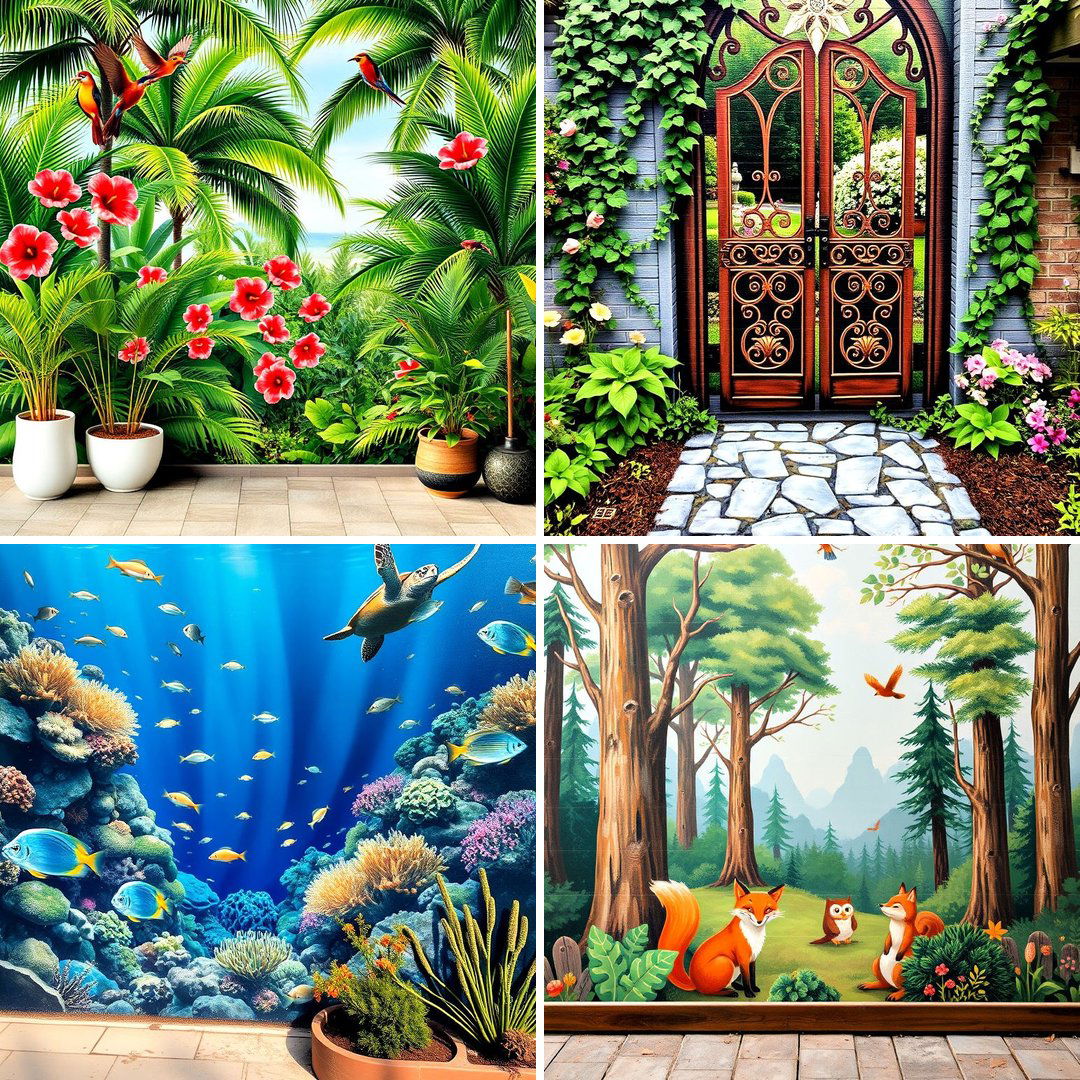 30 Garden Mural Ideas to Brighten Your Outdoor Space