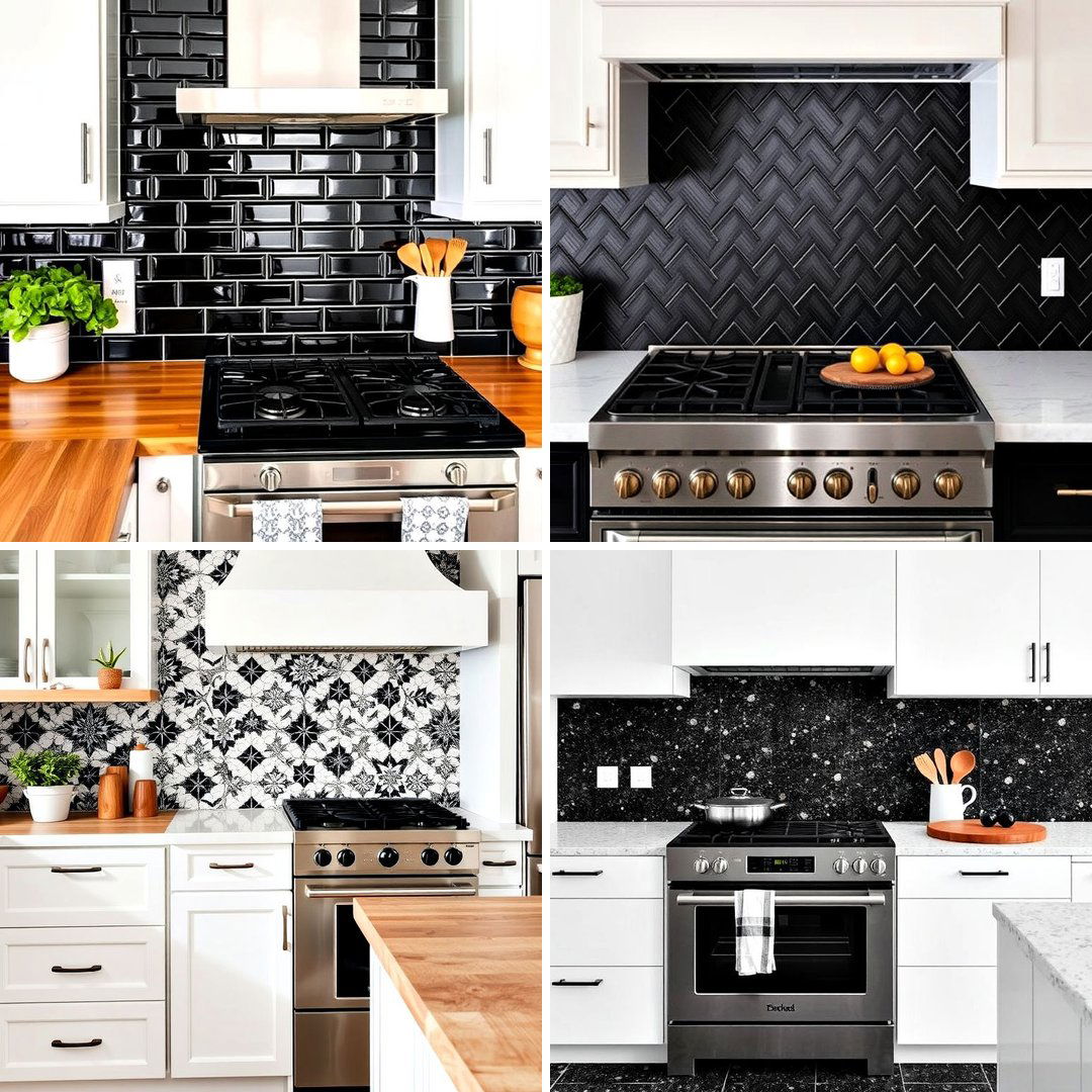 30 Kitchen With Black Backsplash Ideas for a Bold Look