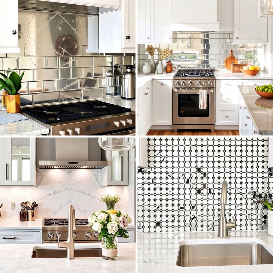 30 Mirrored Backsplash Kitchen Ideas for a Sleek Look