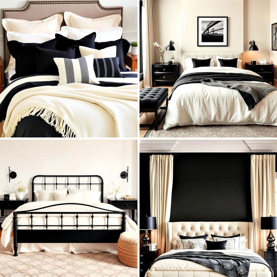 35 Cream and Black Bedroom Ideas for Elegant Style