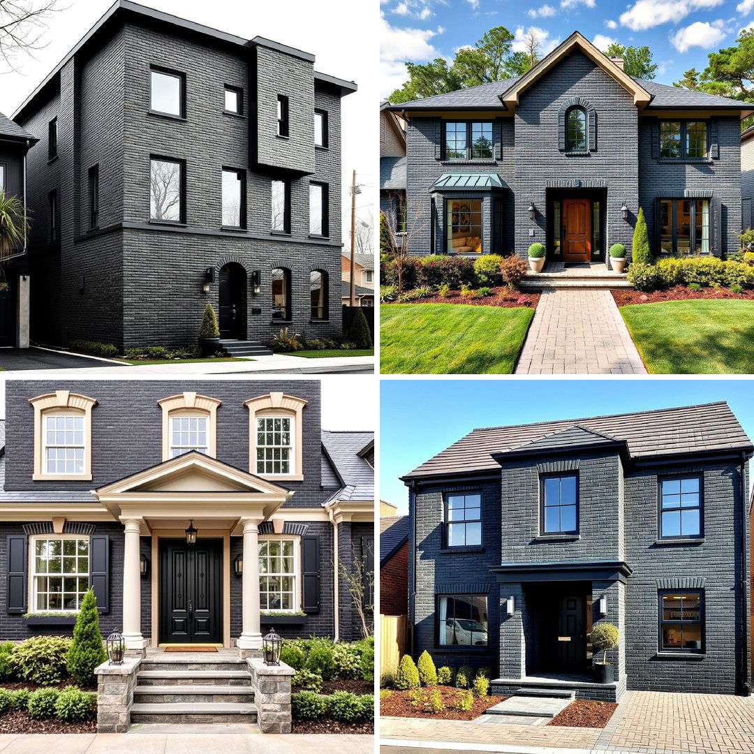 40 Black Brick House Exteriors for a Timeless and Elegant Look