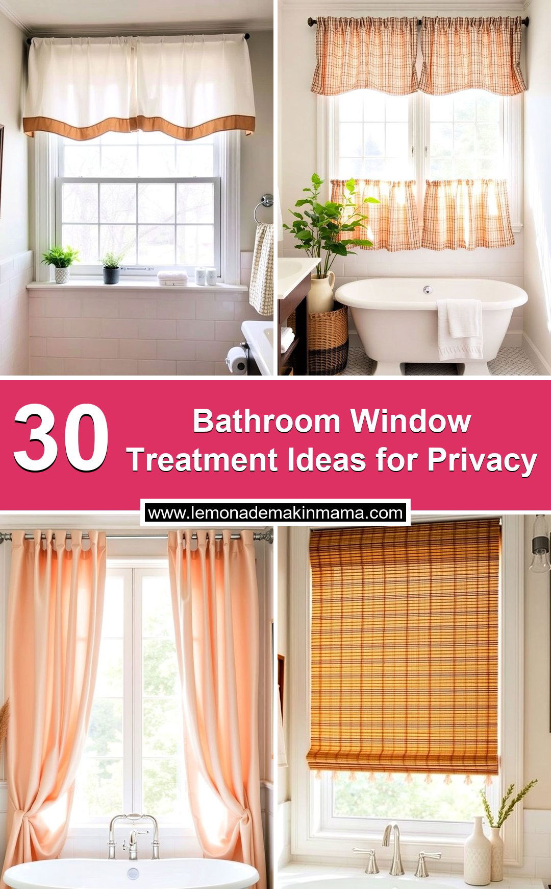 Bathroom Window Treatment Ideas for Privacy