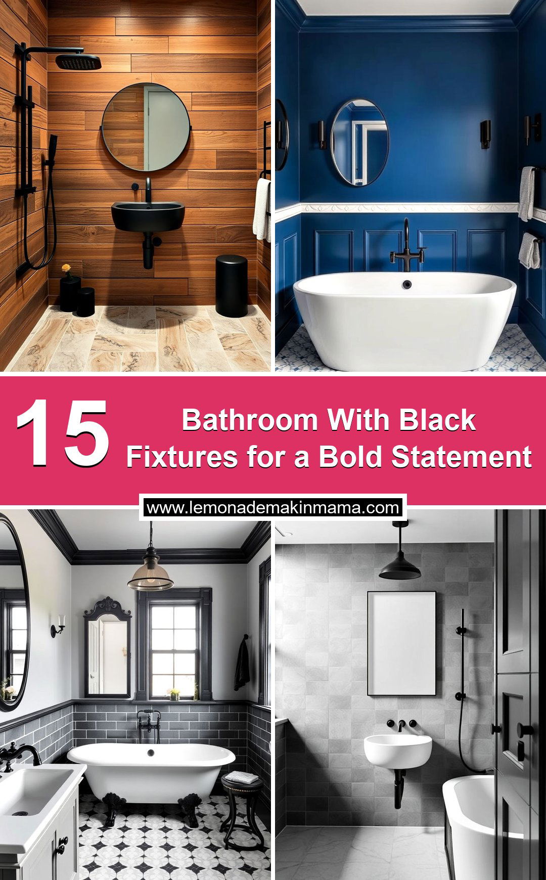 Bathroom With Black Fixtures for a Bold Statement