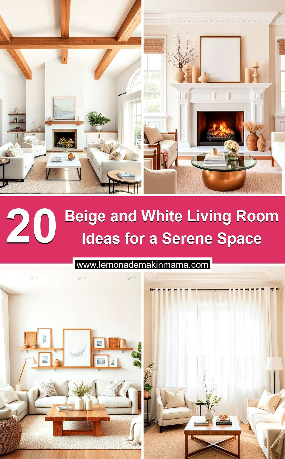 Beige and White Living Room Ideas for a Serene Space