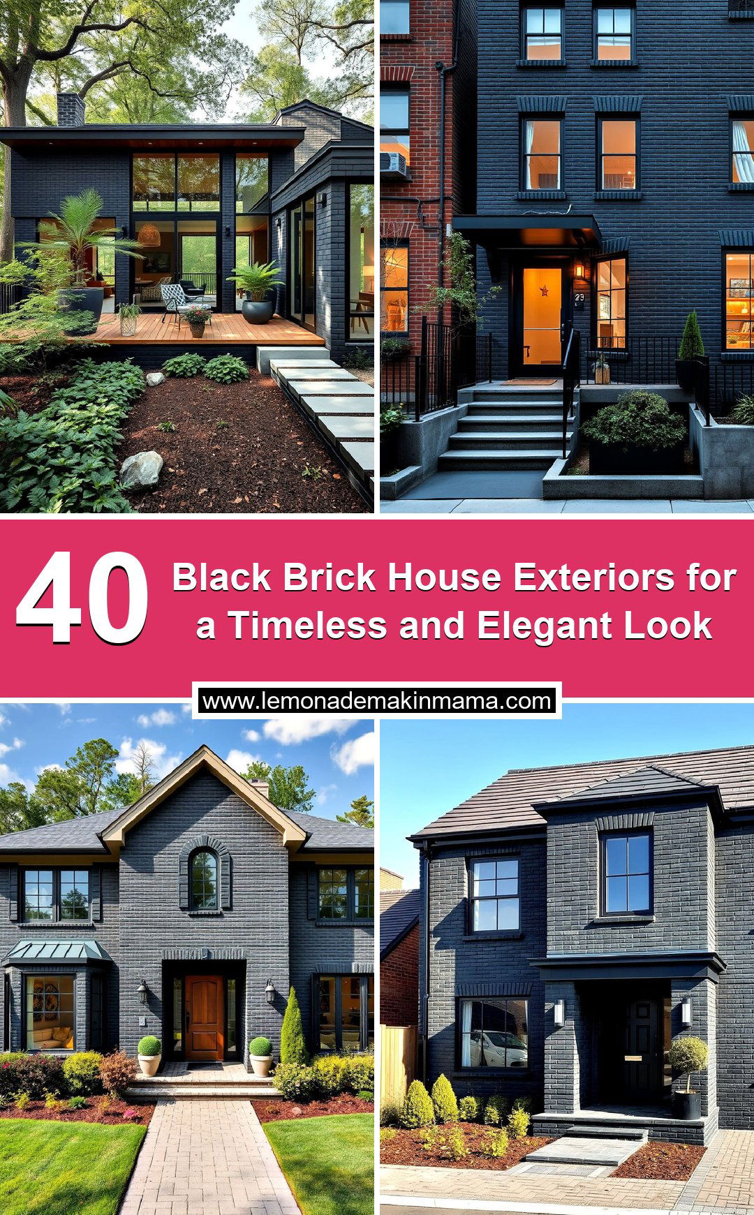 Black Brick House Exteriors for a Timeless and Elegant Look