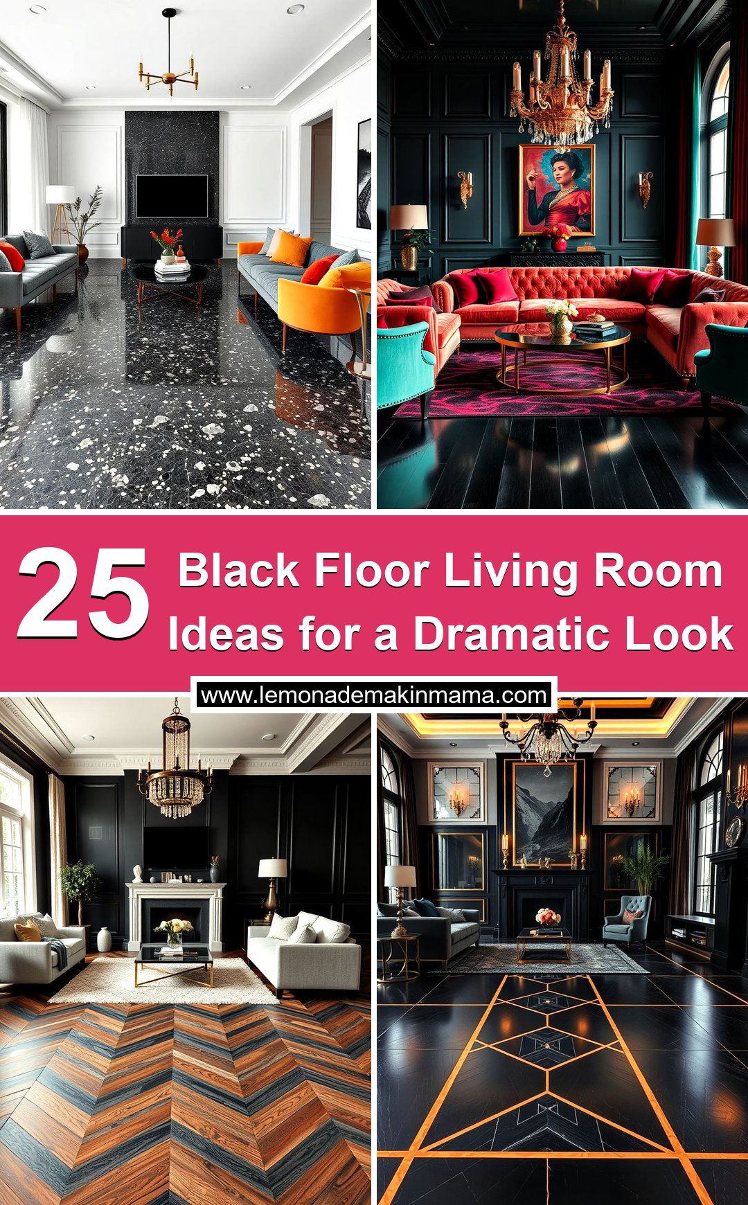 Black Floor Living Room Ideas for a Dramatic Look