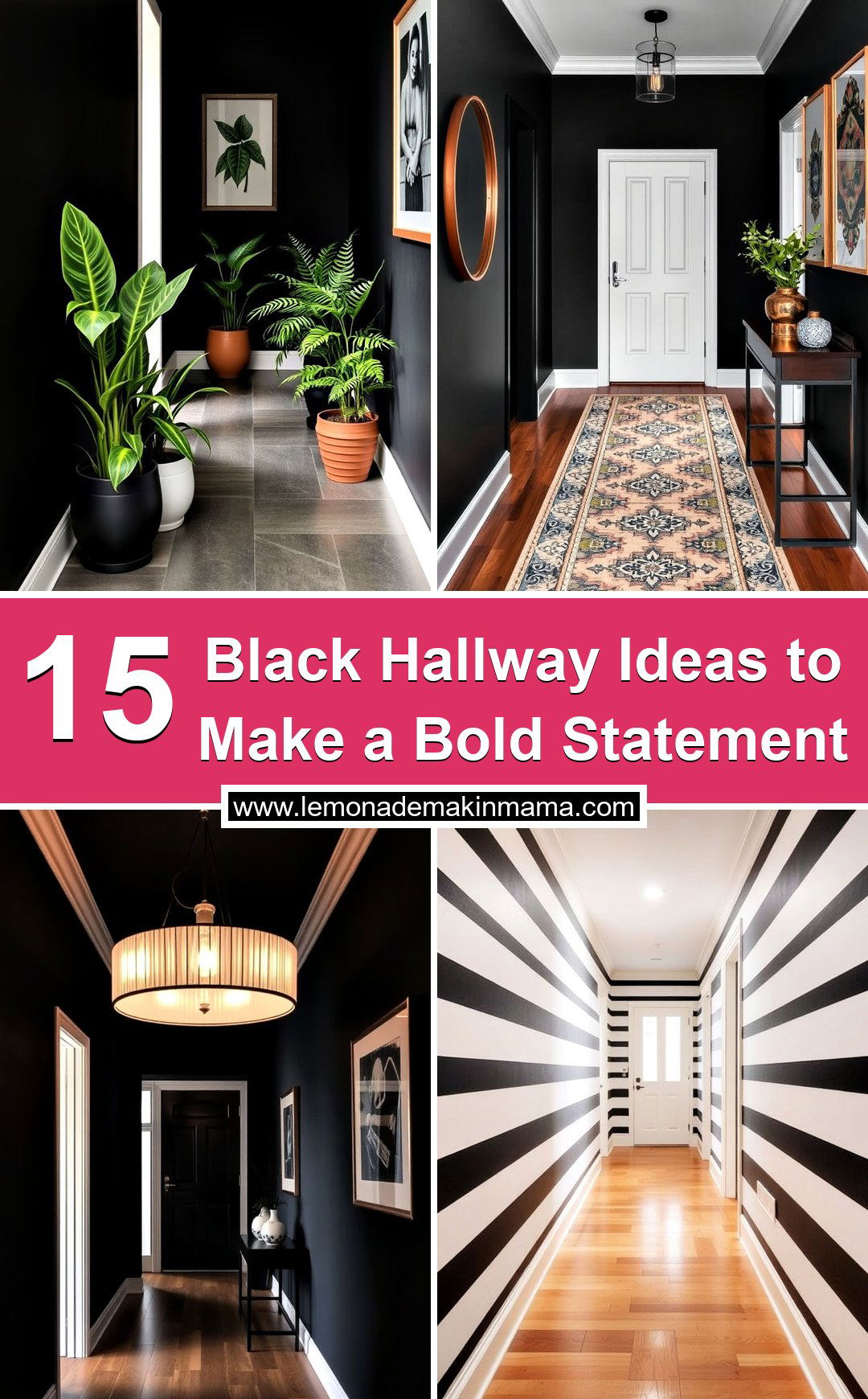 Black Hallway Ideas to Make a Bold Statement