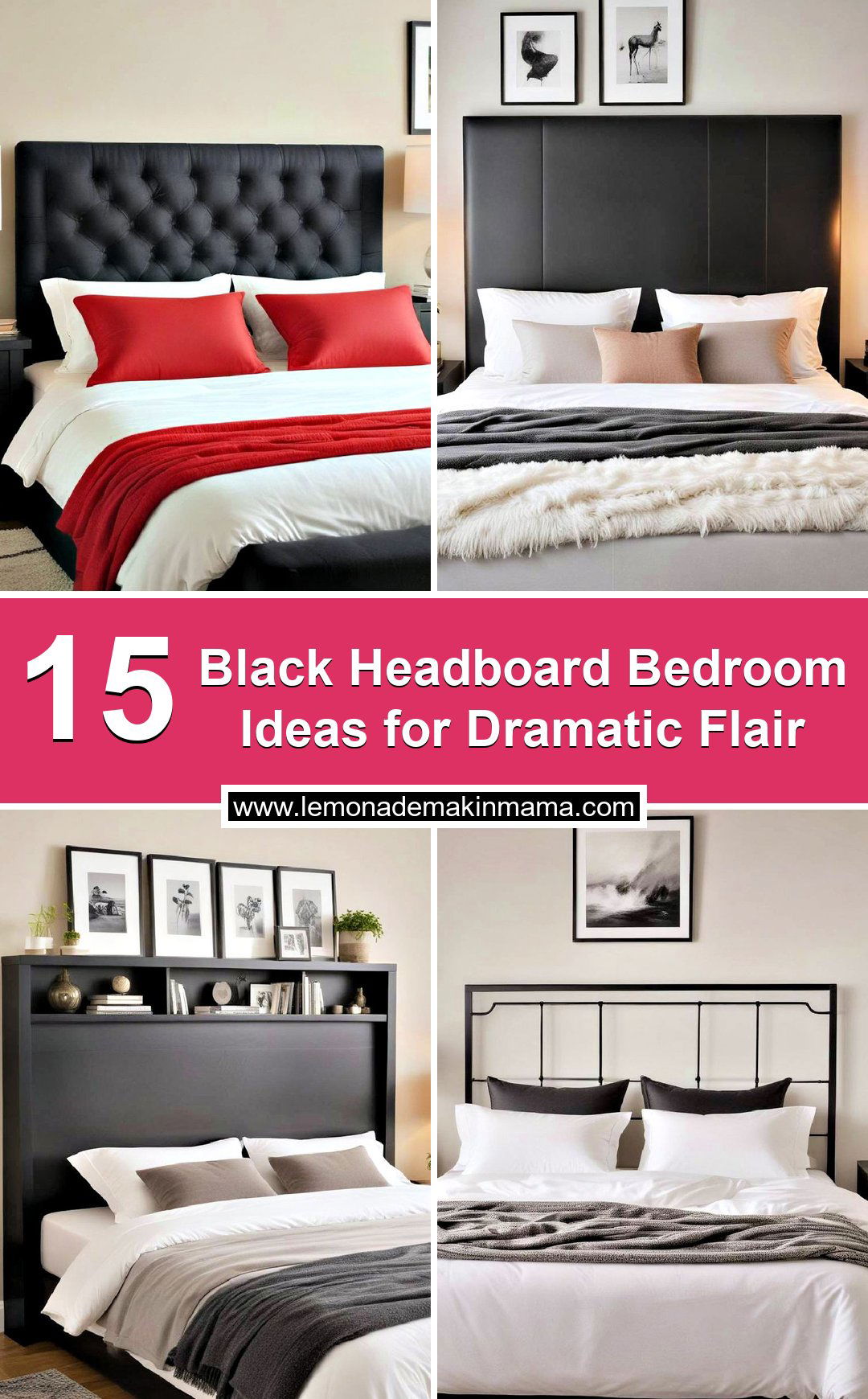 Black Headboard Bedroom Ideas for Dramatic Flair