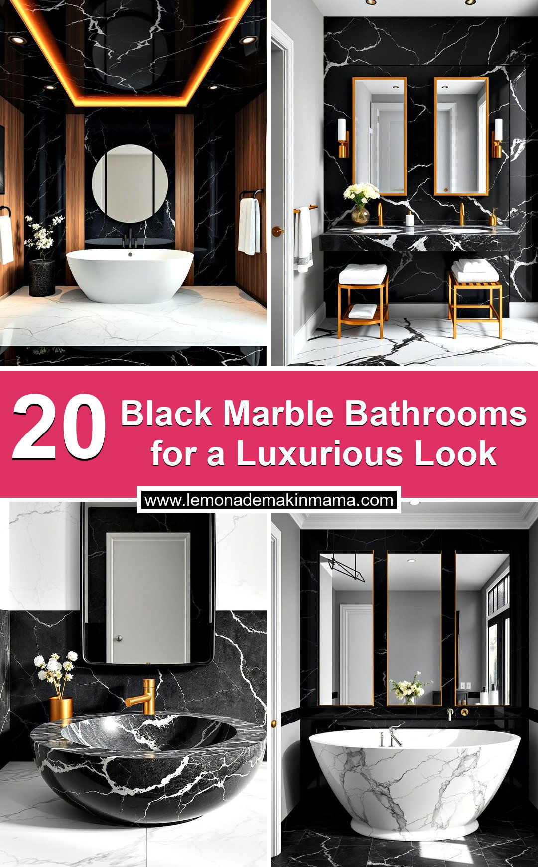 Black Marble Bathrooms for a Luxurious Look