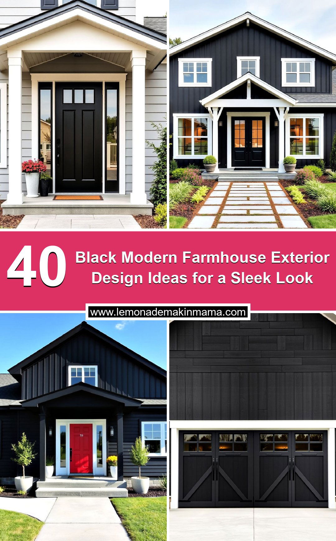 Black Modern Farmhouse Exterior Design Ideas for a Sleek Look