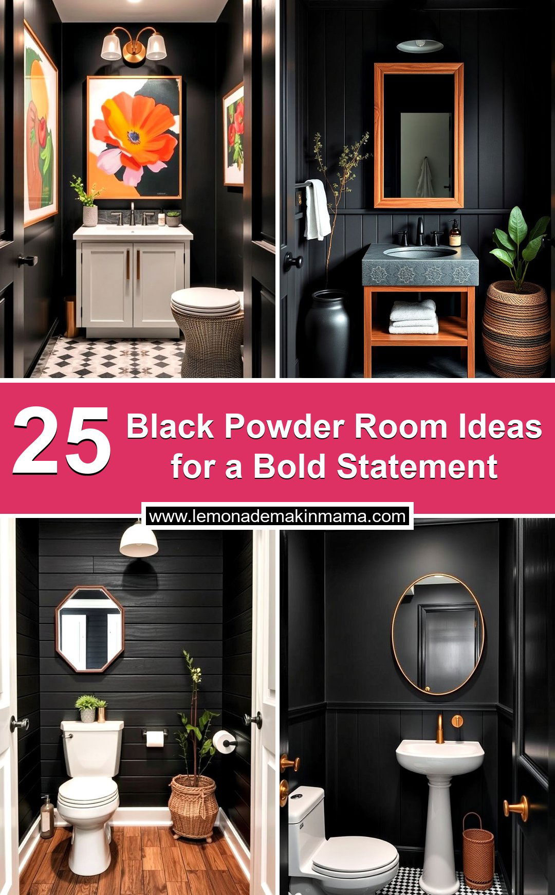 Black Powder Room Ideas for a Bold Statement