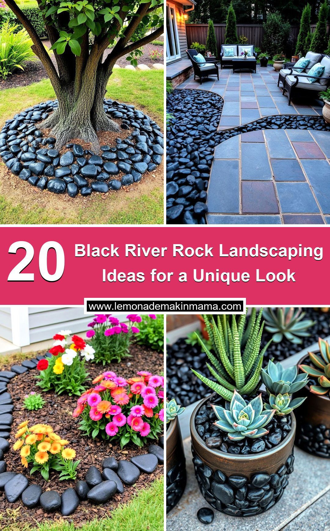 Black River Rock Landscaping Ideas for a Unique Look