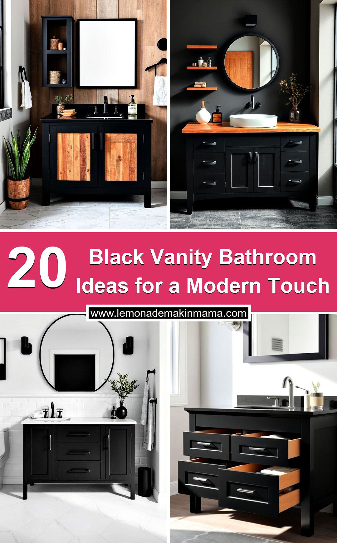 Black Vanity Bathroom Ideas for a Modern Touch