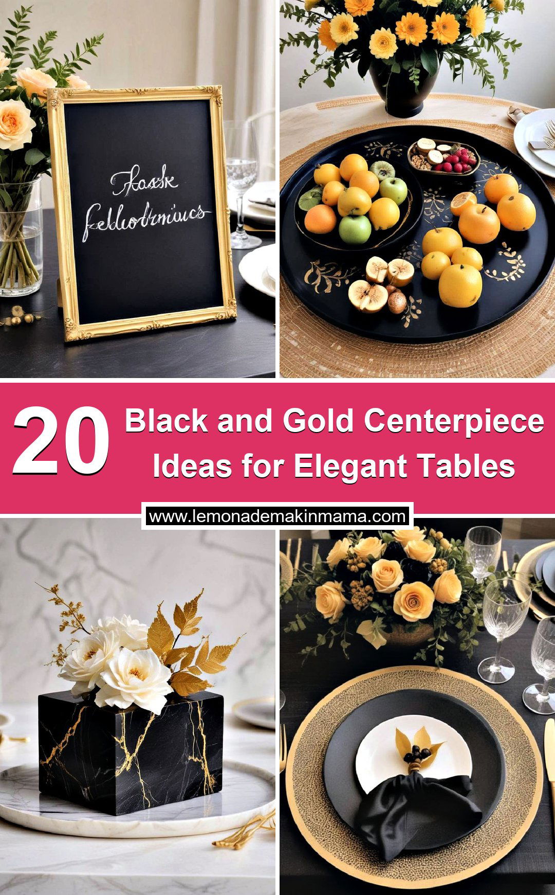 Black and Gold Centerpiece Ideas for Elegant Tables