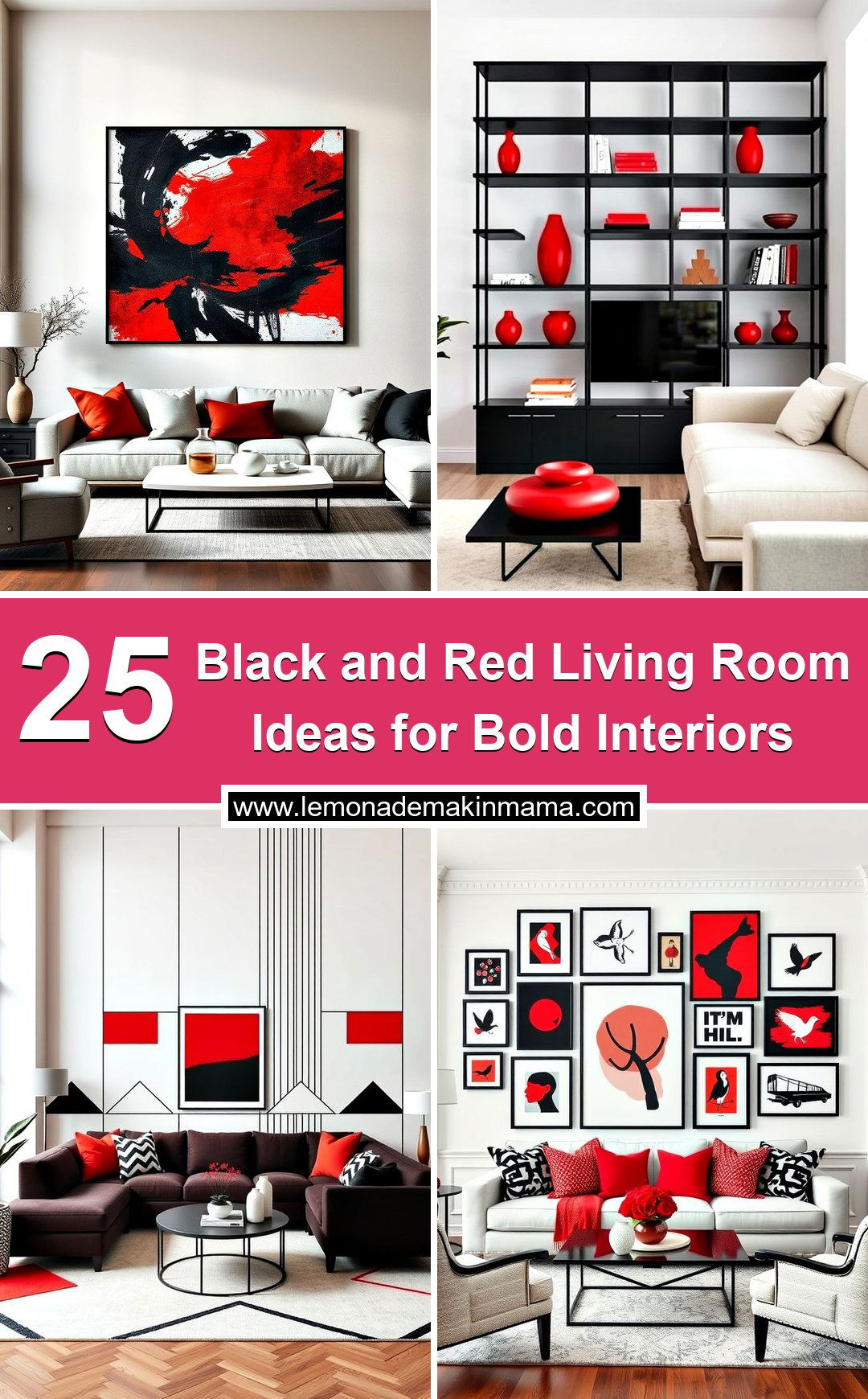 Black and Red Living Room Ideas for Bold Interiors