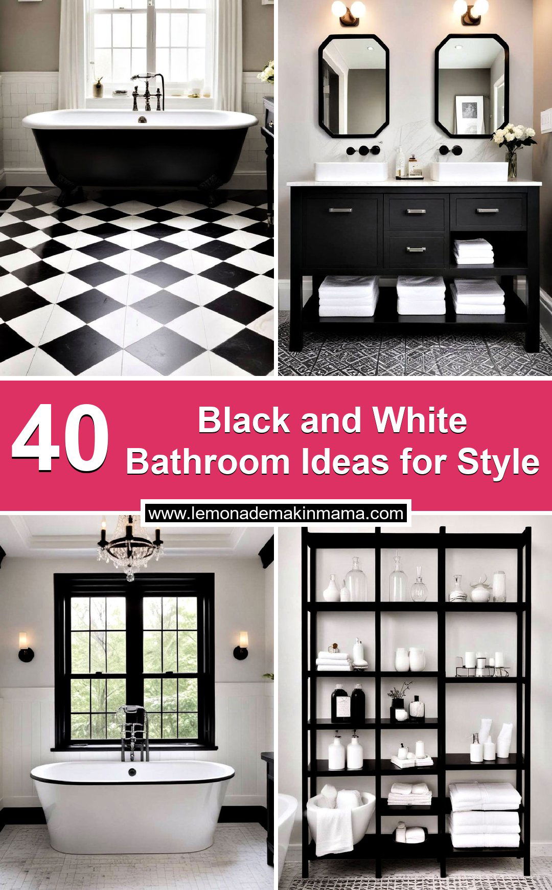 Black and White Bathroom Ideas for Style