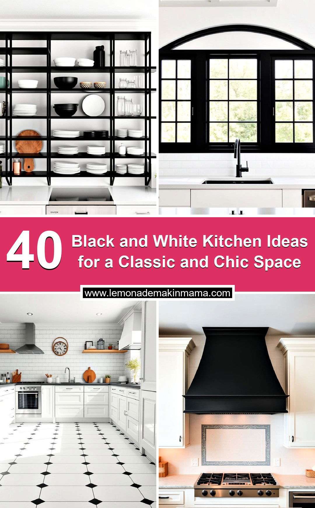 Black and White Kitchen Ideas for a Classic and Chic Space