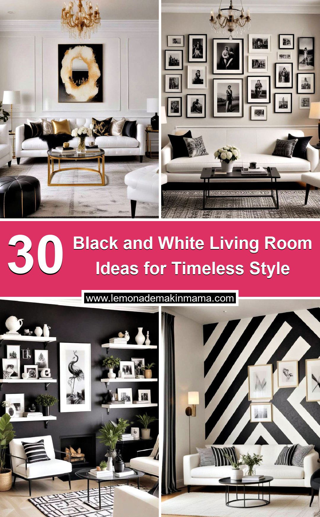 Black and White Living Room Ideas for Timeless Style