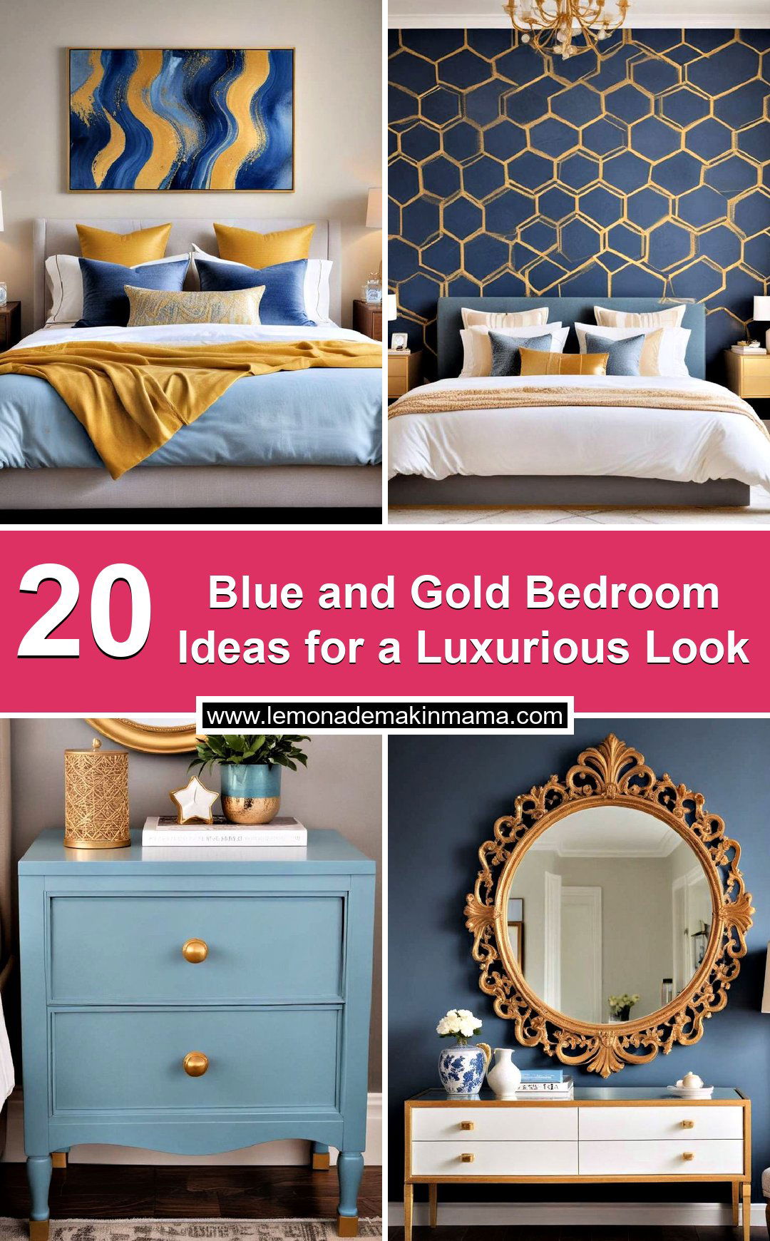 Blue and Gold Bedroom Ideas for a Luxurious Look