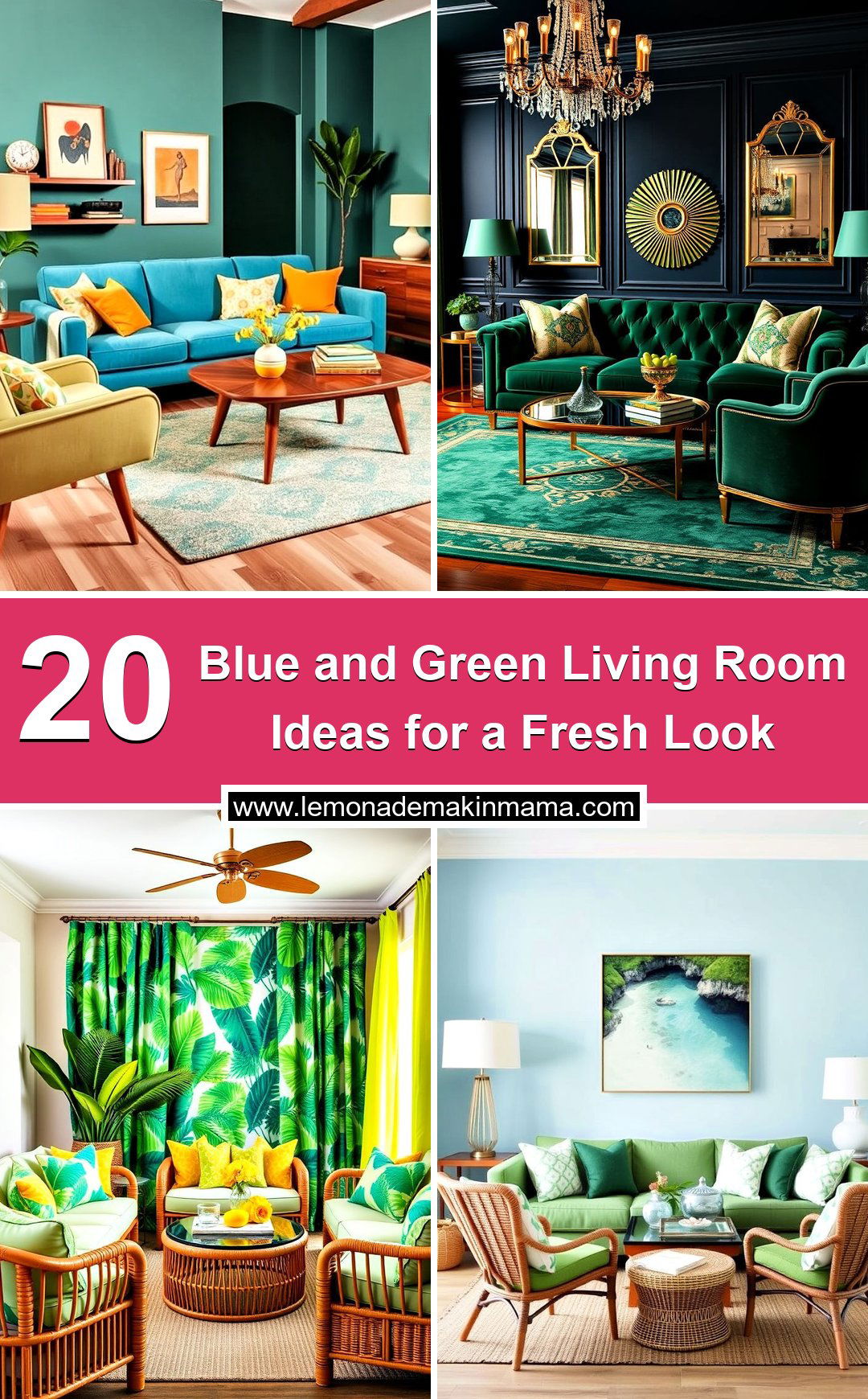 Blue and Green Living Room Ideas for a Fresh Look