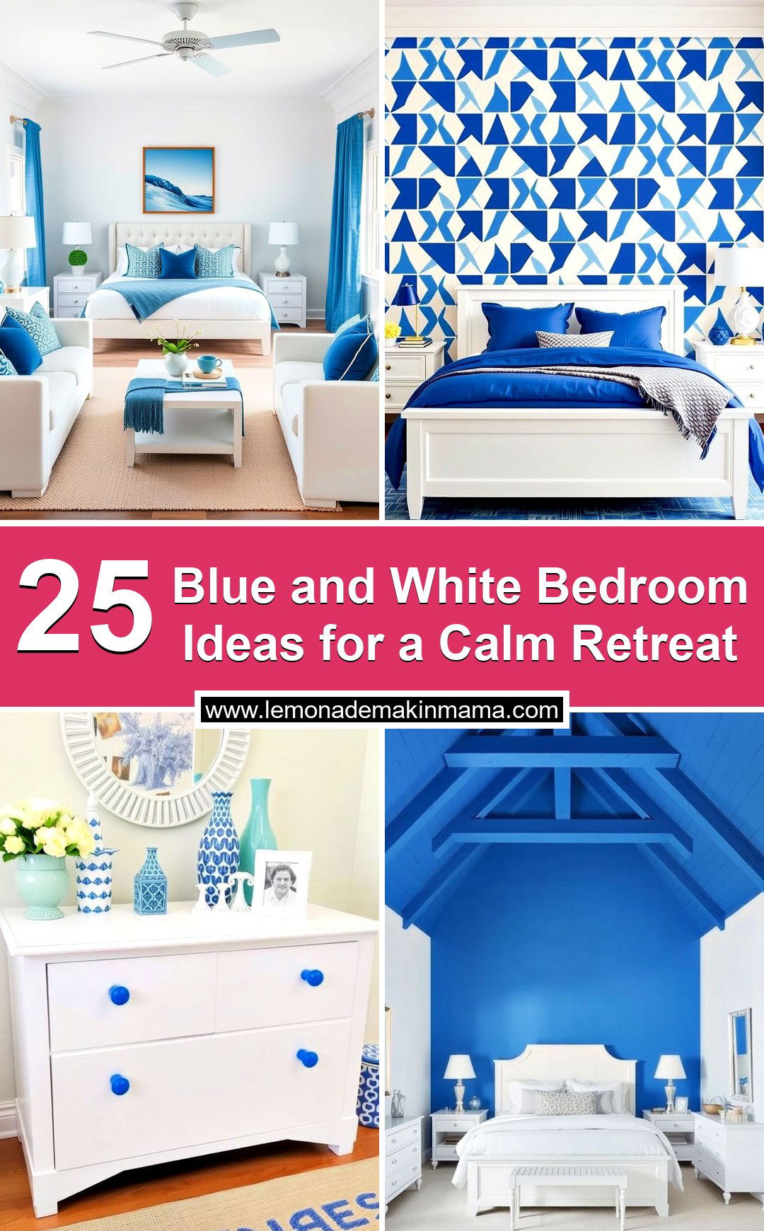 Blue and White Bedroom Ideas for a Calm Retreat