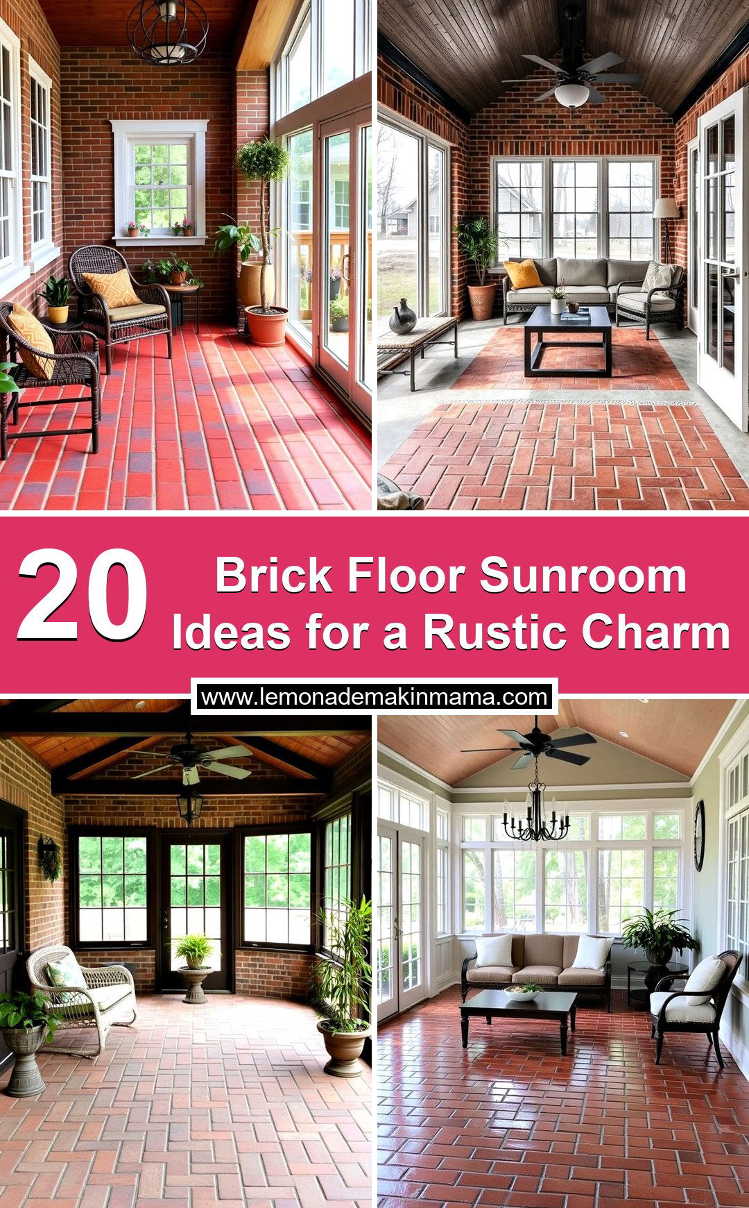 Brick Floor Sunroom Ideas for a Rustic Charm