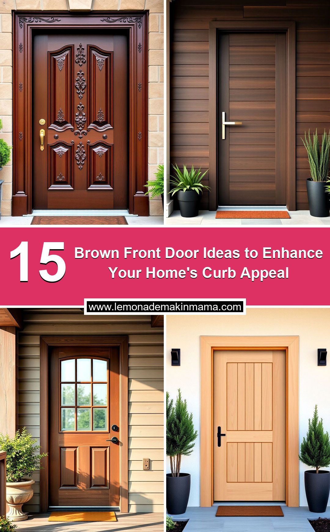 Brown Front Door Ideas to Enhance Your Homes Curb Appeal